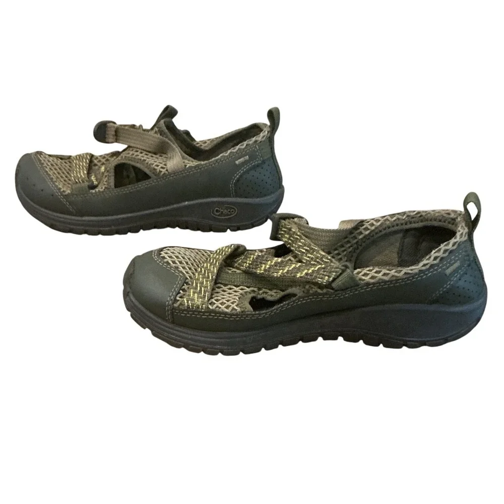 Chaco Unisex Kids Sandals 3 34 Olive Green Odyssey Closed Toe Sport Water Shoes